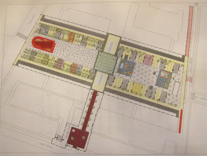 Plano de la remodelación de la Plaza Primero de Mayo