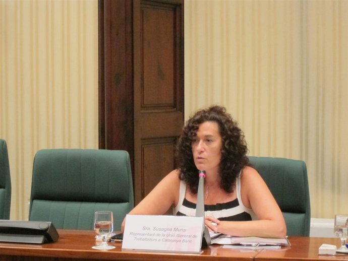 La representante de UGT en Catalunya Banc, Susagna Muns