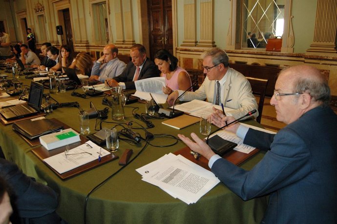 Imagen del pleno del mes de julio del Ayuntamiento de Huelva.