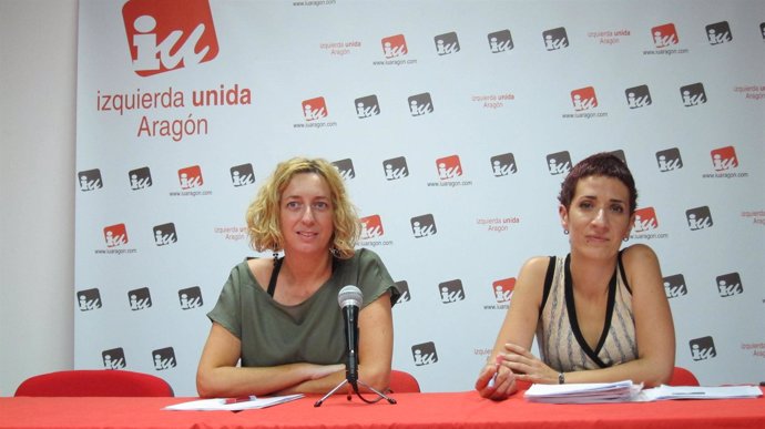 Patricia Luquin y Paloma Lafuente, de IU Aragón