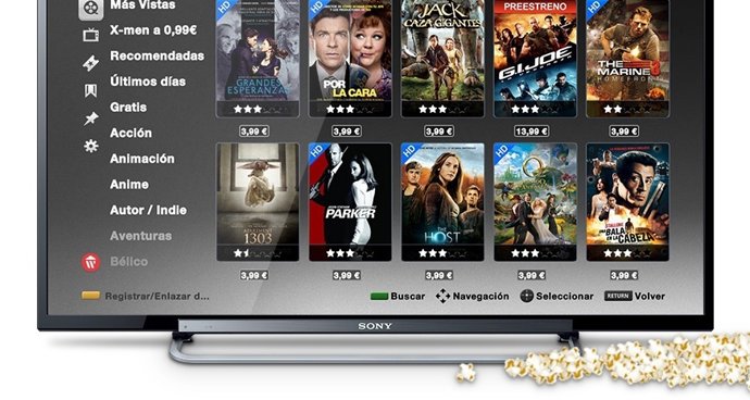 Wuaki.Tv en un televisor de Sony