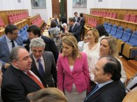 Cospedal asegura que es "mentira, mentira y mentira" que el PP de C-LM cobrara una comisión de Bárcenas