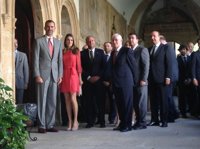 Los Príncipes de Asturias presiden en Cáceres una sesión de trabajo de los directores Instituto Cervantes