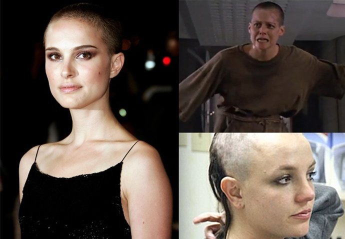 Natalie Portman, Britney Spears o Sigourney Weaver bellezas rapadas