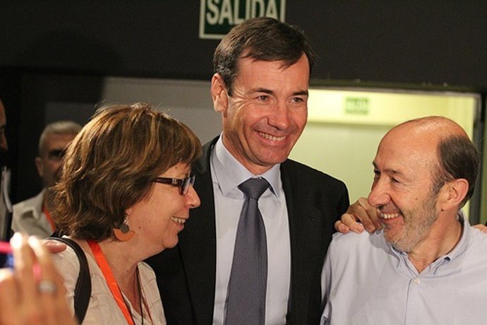 Tomás Gómez, Rubalcaba y Maru Menéndez
