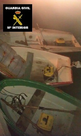 Embarcaciones intervenidas por la Guardia Civil