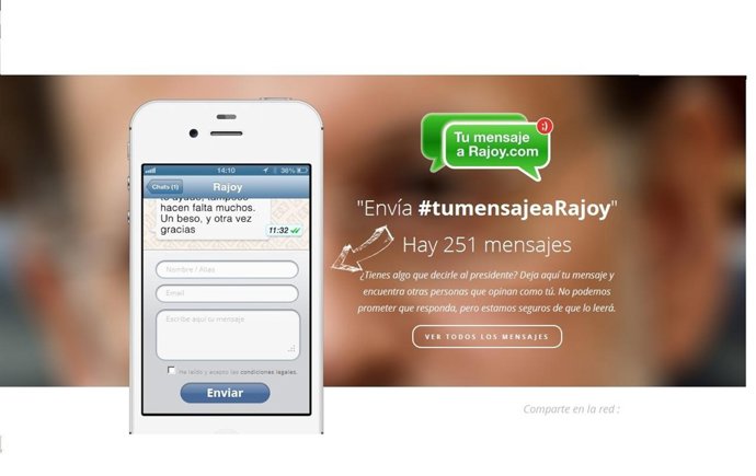 Pantallazo www.Tumensajearajoy.Com