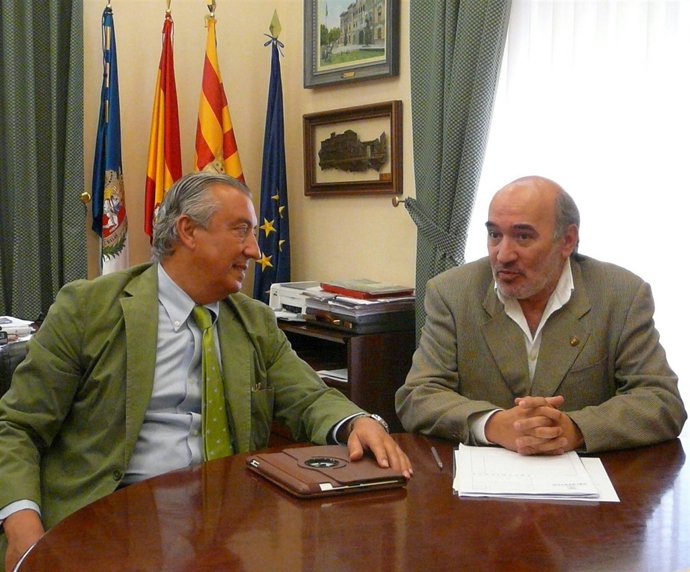 El presidente de Renfe y el alcalde de Calatayud en su reunión este martes
