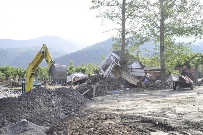 La ríada del Ésera produjo cuantiosos daños materiales