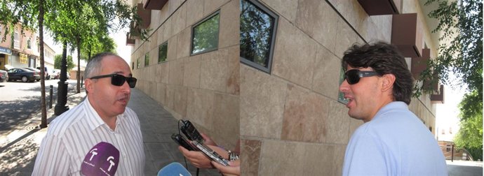 Parra y Hervás tras declarar en los Juzgados