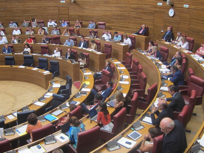 Diputados en el pleno de las Corts