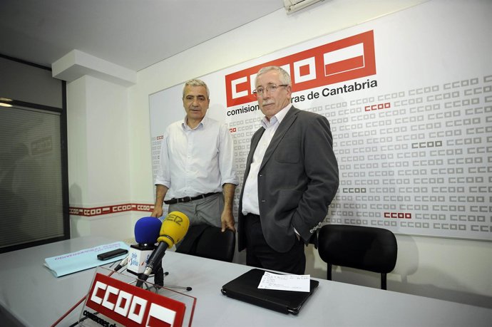 Carlos Sáchez con Fernández Toxo tras su elección como secretario general 