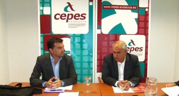 Reunión del coordinador regional de IU y el presidente de Cepes-A