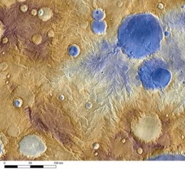 Red de valles en Marte