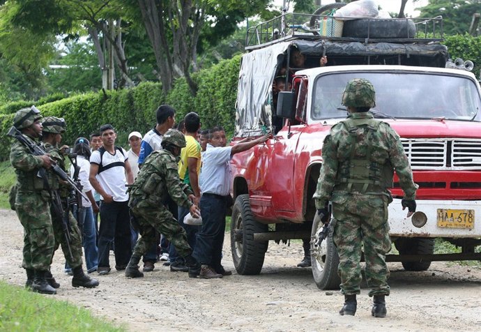 Control del ejército colombiano 