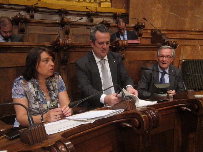 Sònia Recasens, Joaquim Forn y el alcalde Xavier Trias (CiU)