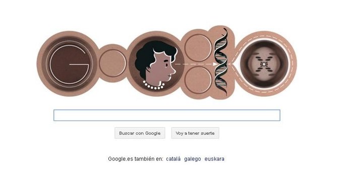 Doodle dedicado a Rosalind Franklin