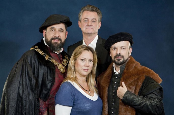 Actores príncipales del elenco de la obra "Tomas Moro, una utopía".