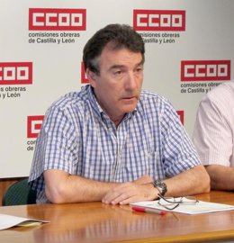 El secretario general de CCOO en CyL, Ángel Hernández