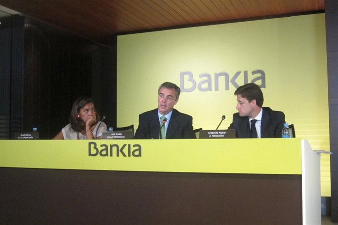 Sevilla durante la presentación de resultados de Bankia en Valenica
