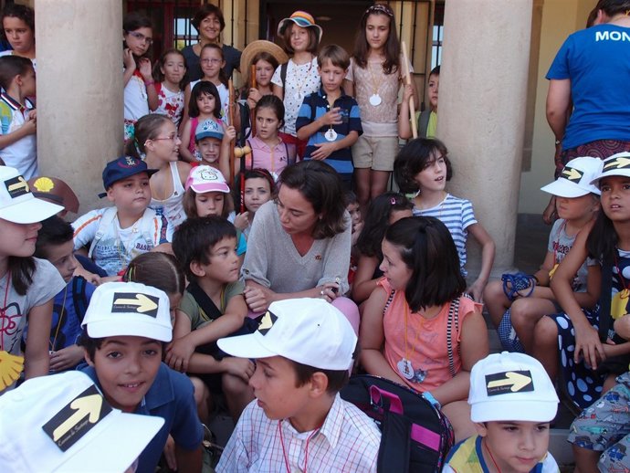 Gamarra, con los chavales de las ludotecas      