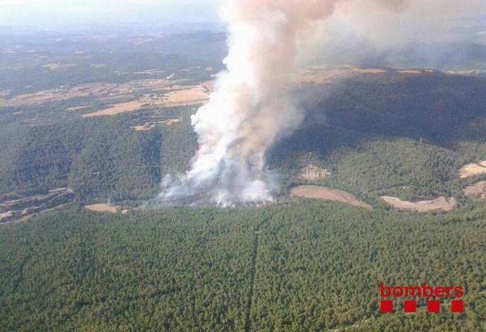Incendio en Sant Mateu de Bages