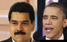 Obama y Maduro composición