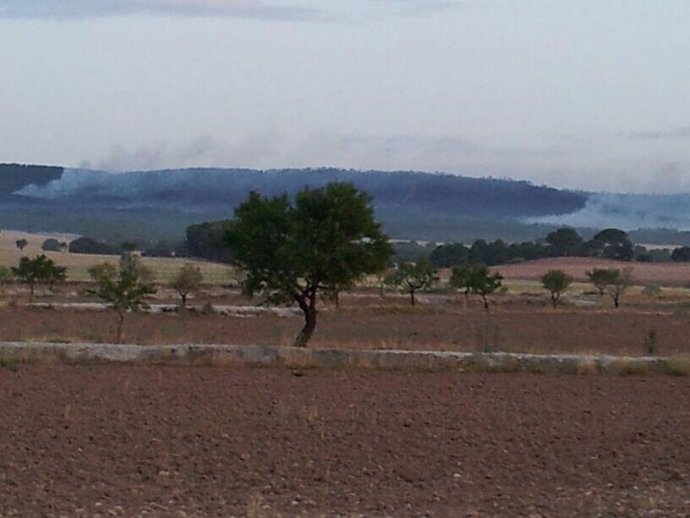 Imagen del incendio de Ayora