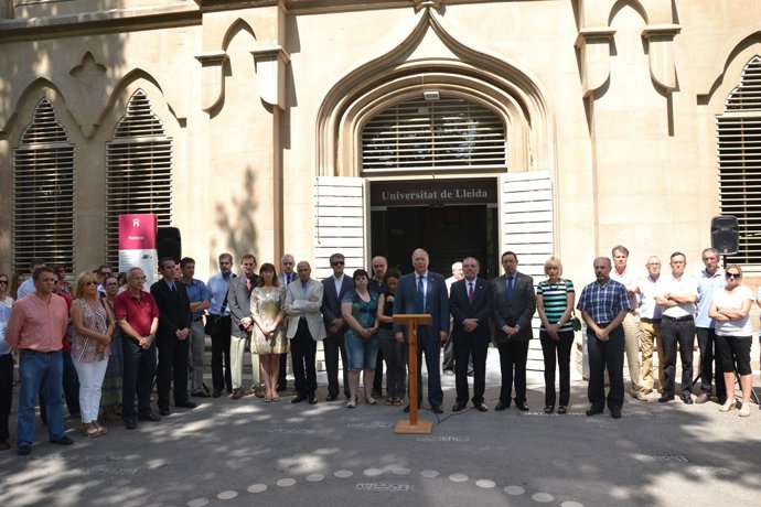 Joan Reñé, en el minuto de silencio