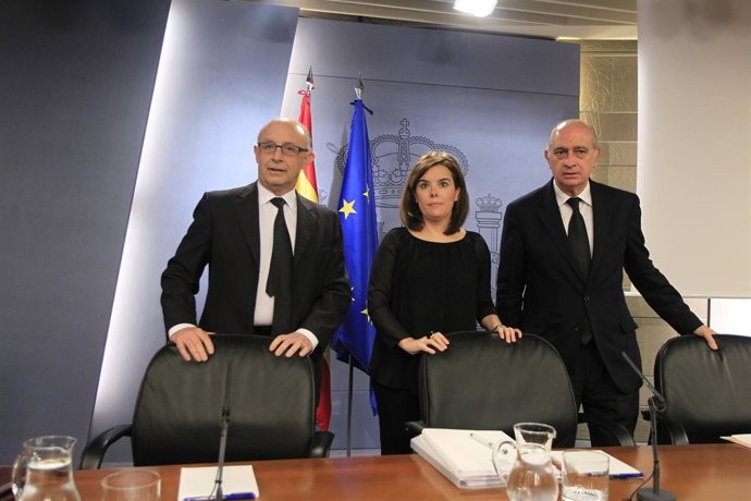 Montoro, Santamaría y Díaz tras el Consejo