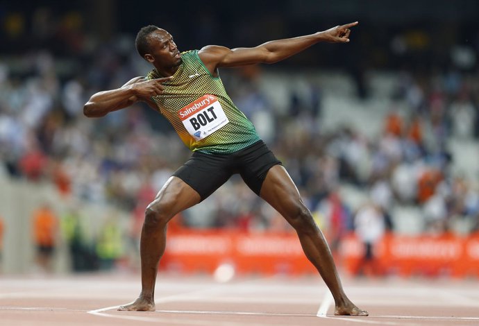 Usain Bolt en la Diamond League de Londres