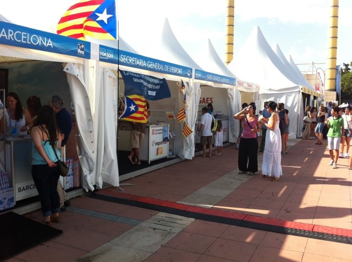 Estand del Govern en el Mundial de Natación de Barcelona