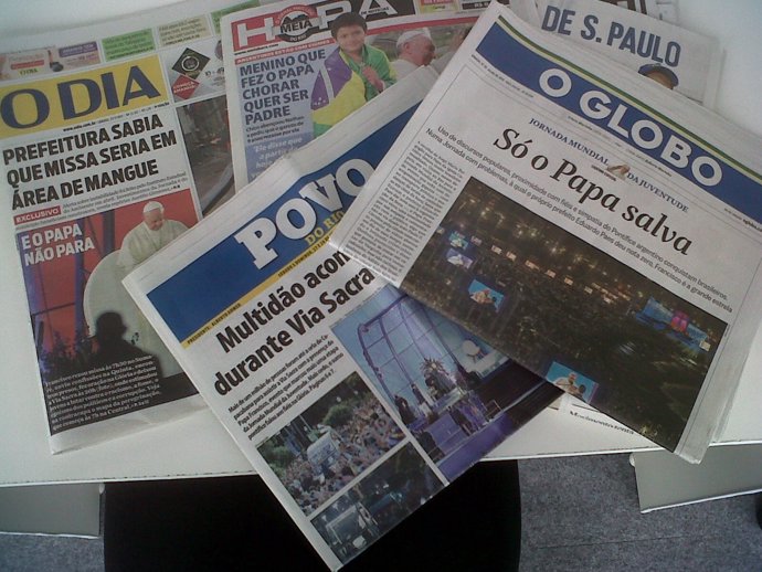 Prensa brasileña durante la JMJ