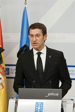 Feijóo tras el Consello por el accidente del tren