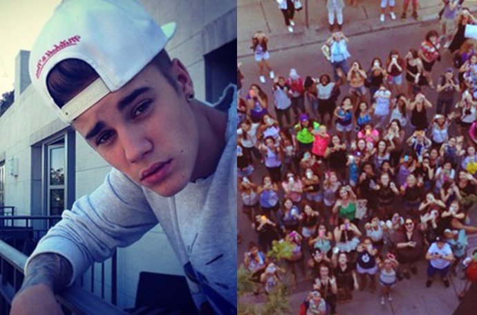 Justin Bieber escupe a sus fans 