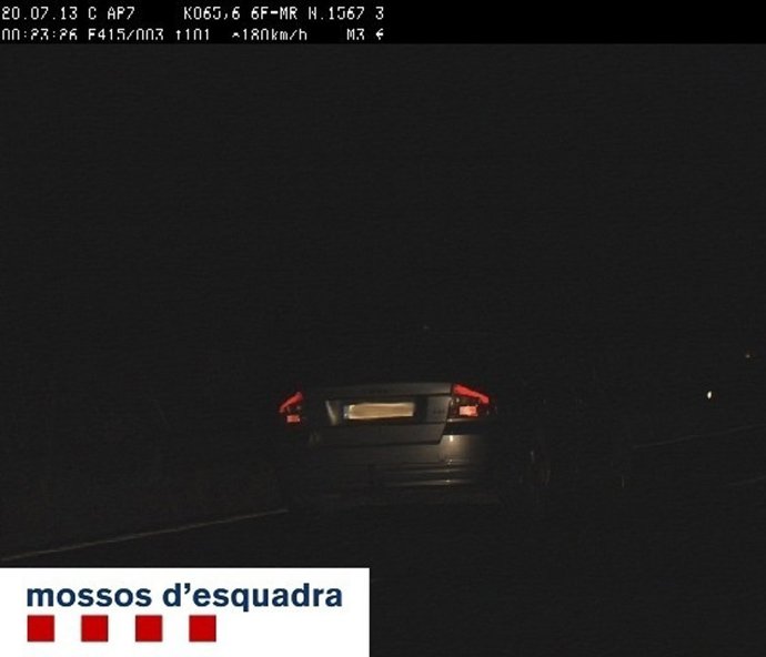 El vehículo del conductor que circulaba con exceso de velocidad y alocholizado