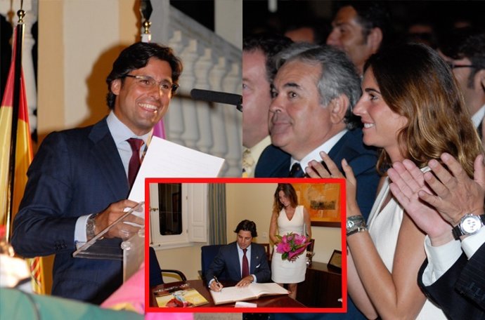 Fran rivera da un pregon en Málaga