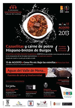 Cartel de las Jornadas Gastronómicas de Valle de Mena