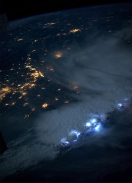 Tormentas eléctricas desde la ISS