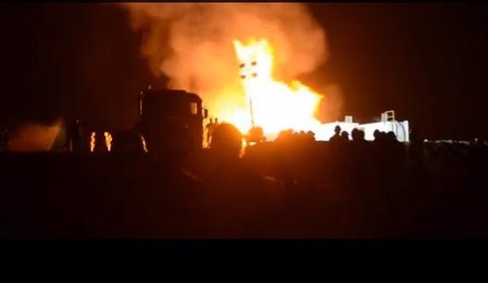 Neuquén: explosión e incendio en un pozo de petróleo