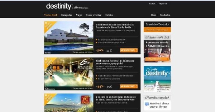 Destinity web