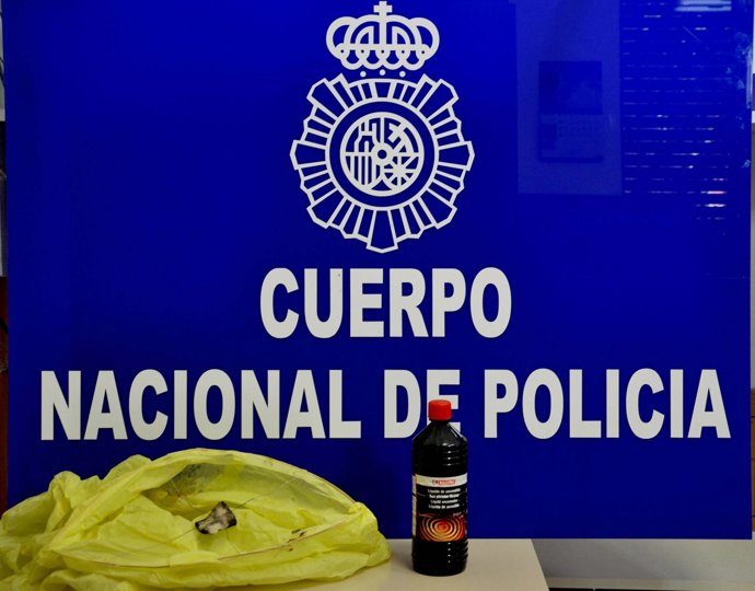 Material intervenido por la Policía