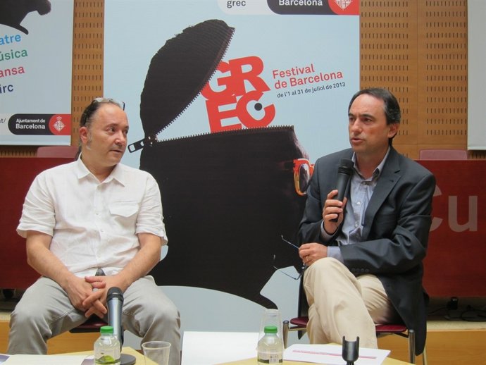 Director del Festival Grec, Ramon Simó, y el teniente de alcalde Jaume Ciurana