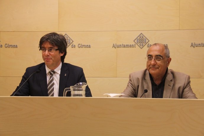 Carles Puigdemont (CiU) y Joaquim Nadal (PSC)