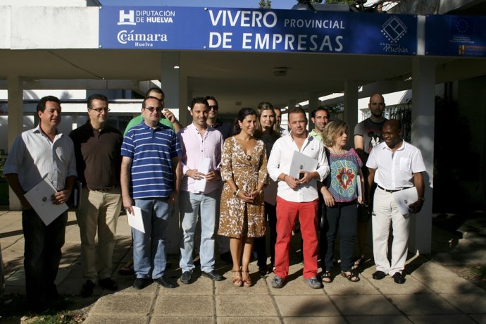 Nuevos empresarios en los viveros de la Diputación de Huelva.