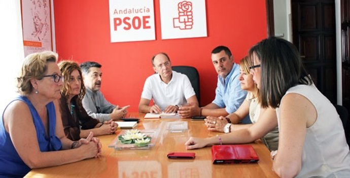 Reunión del grupo parlamentario del PSOE de Huelva.