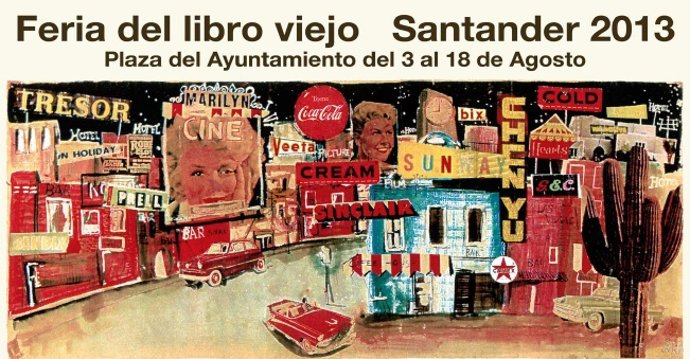 Cartel de la feria del libro viejo