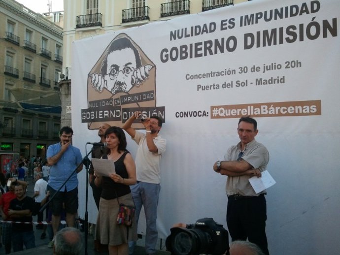 Manifestación contra el Gobierno en Sol