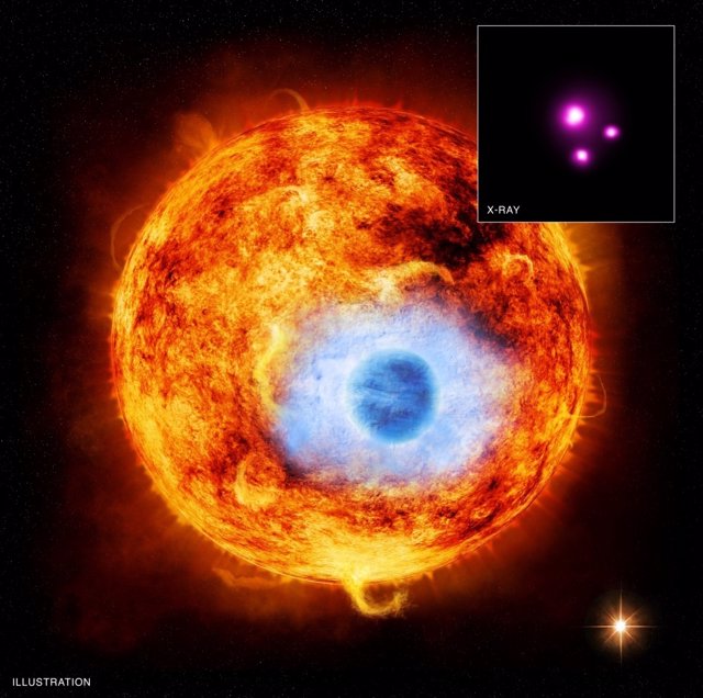 Estrella eclipsada por un exoplaneta