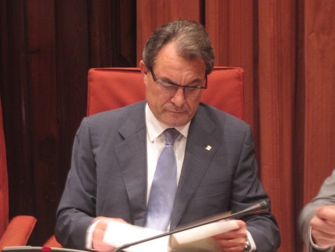 El presidente Artur Mas, en la comisión del Parlament